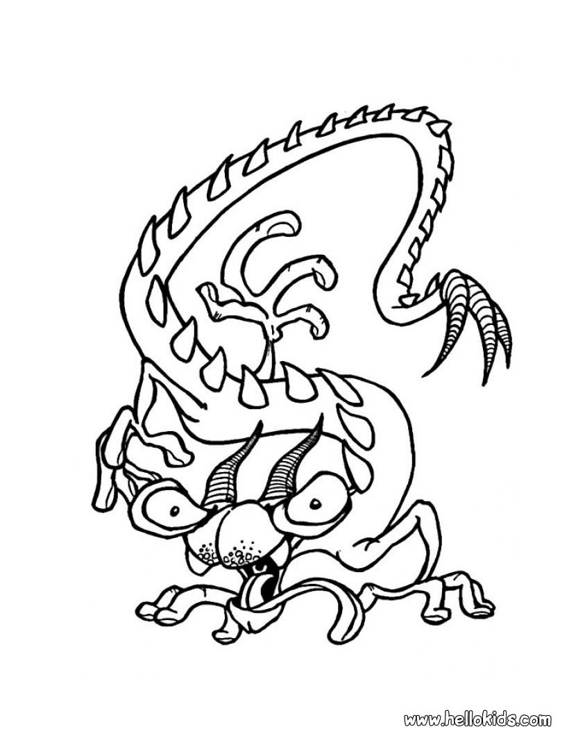 Dragon monster coloring pages