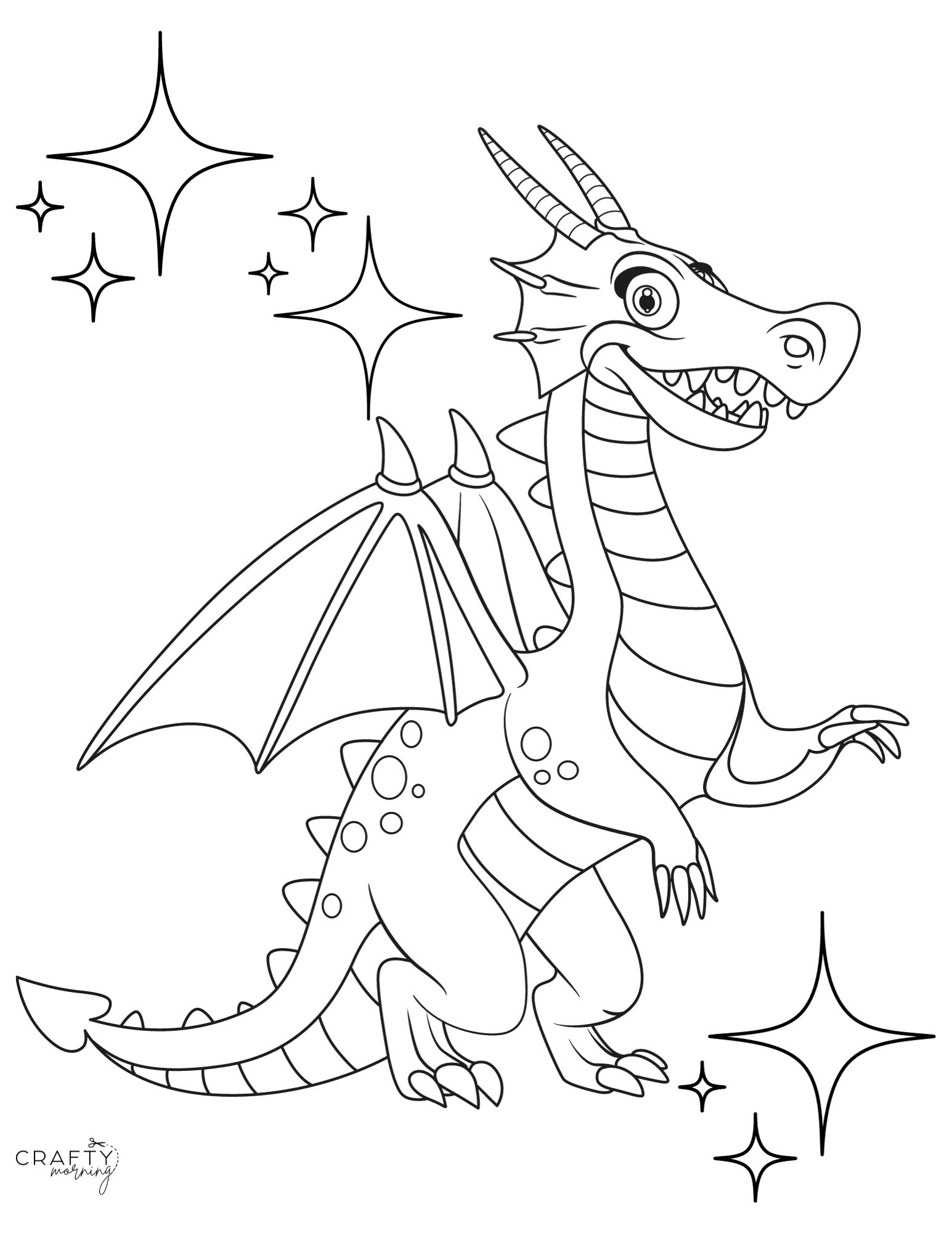 Free printable dragon coloring pages