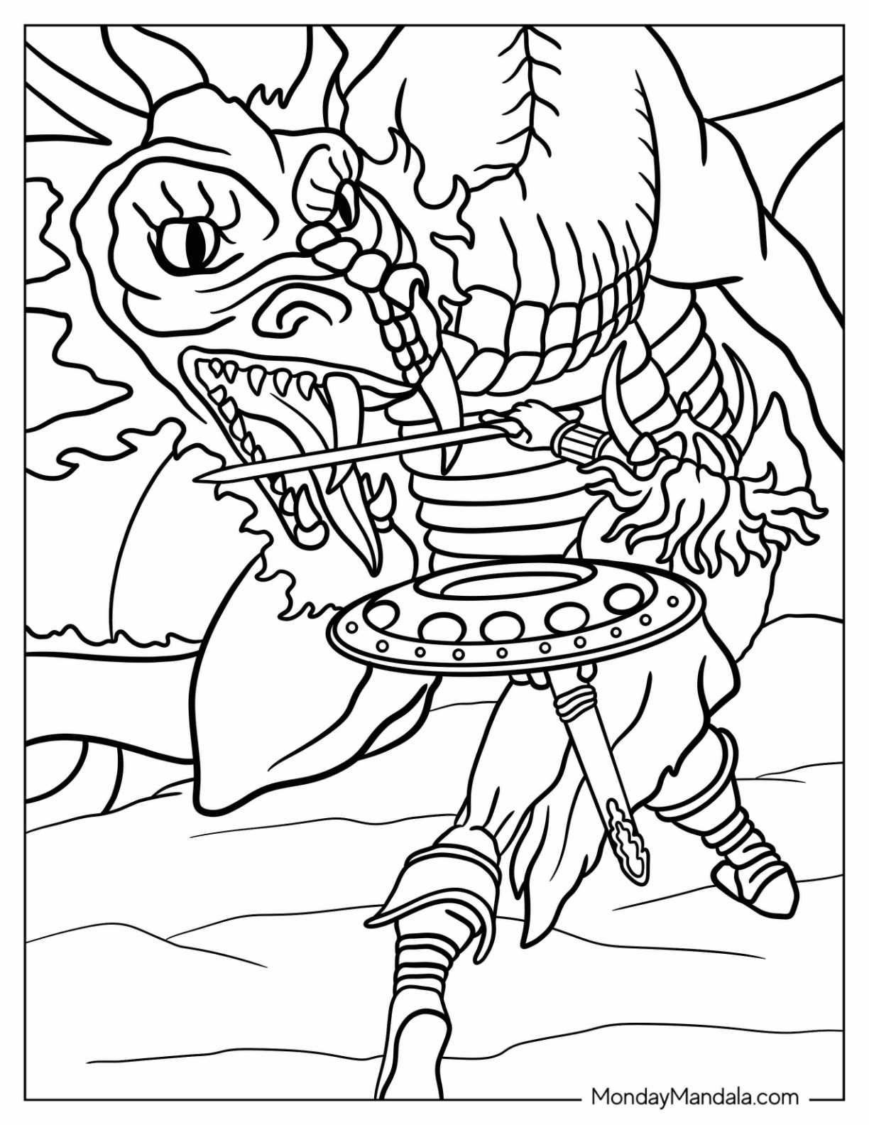 Dungeons dragons coloring pages free printables