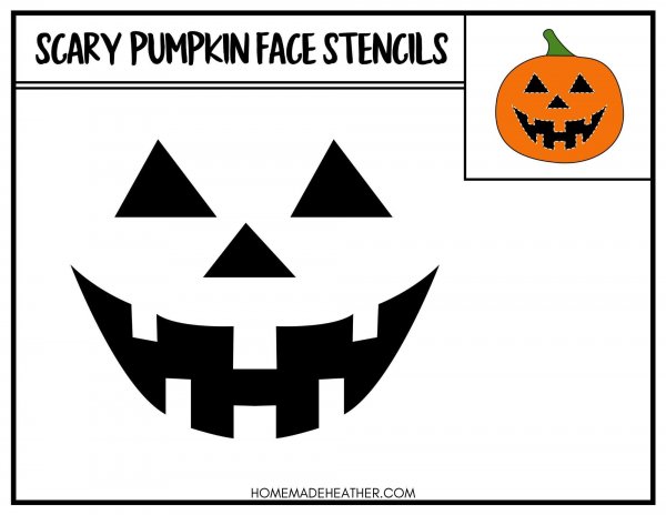 Free printable pumpkin face stencils homemade heather