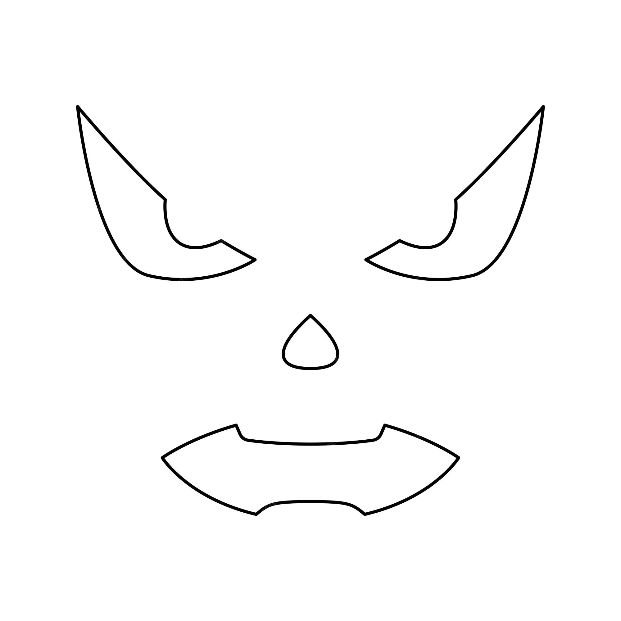 Premium vector coloring page with face of halloween for kids