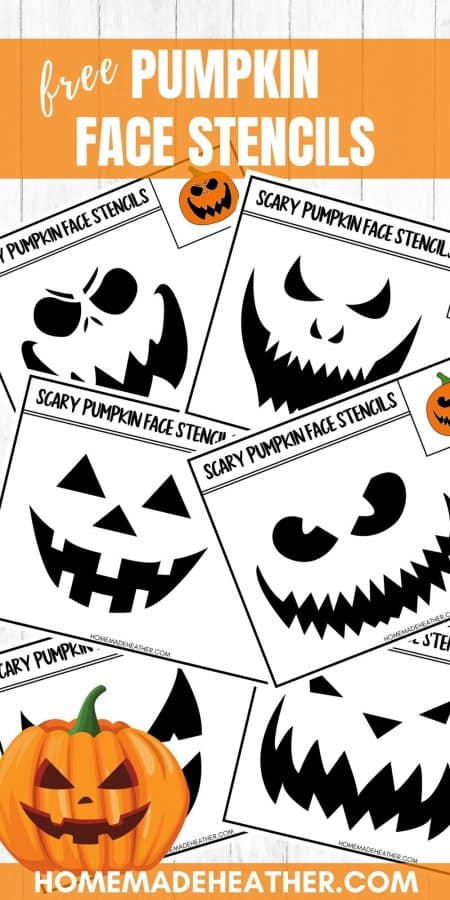 Free printable pumpkin face stencils homemade heather