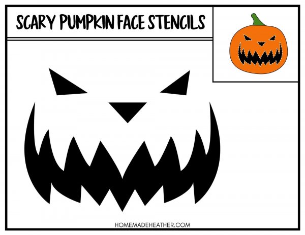 Free printable pumpkin face stencils homemade heather