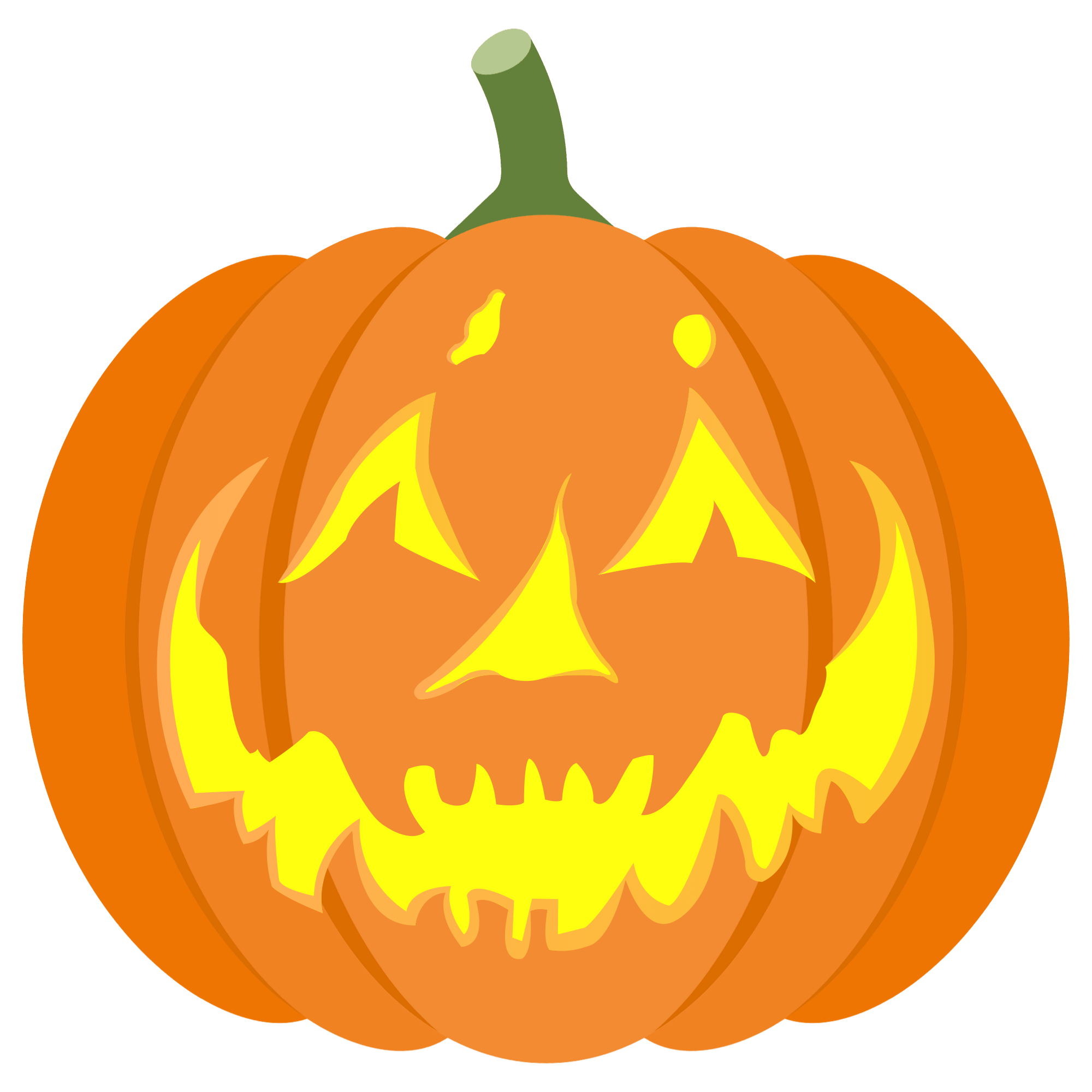 Scary happy face pumpkin stencil free printable papercraft templates