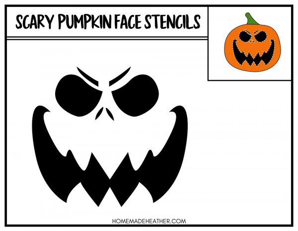 Free printable pumpkin face stencils homemade heather