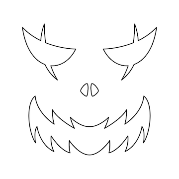 Premium vector coloring page with face of halloween for kids