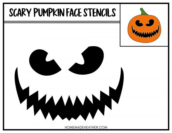 Free printable pumpkin face stencils homemade heather