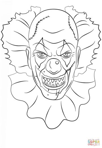 Sry clown coloring pages sry clown drawing sry clowns funny easy drawings