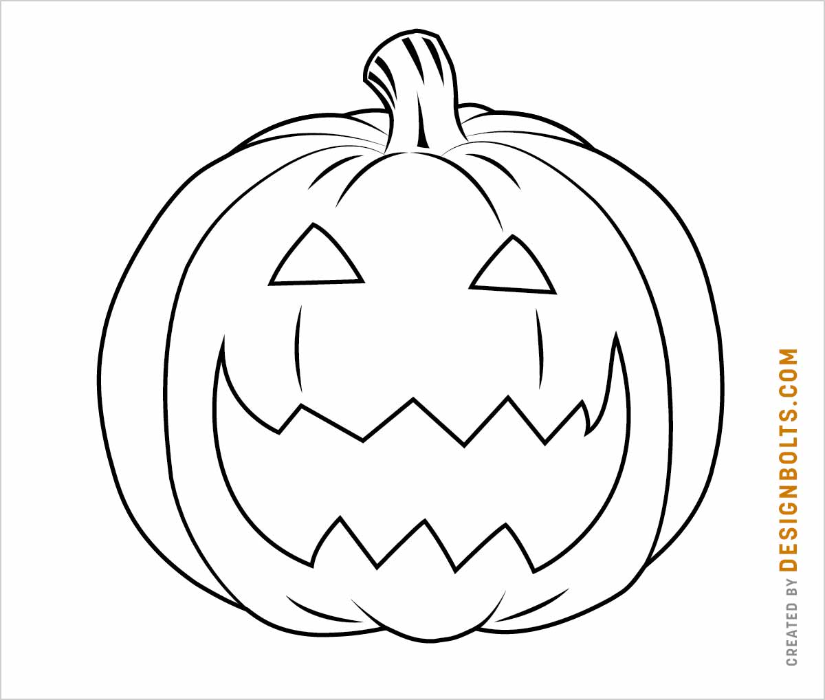 Free simple scary pumpkin face drawings for coloring