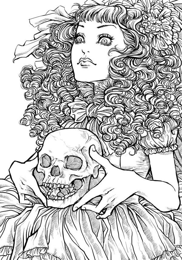 Free printable halloween coloring pages for adults