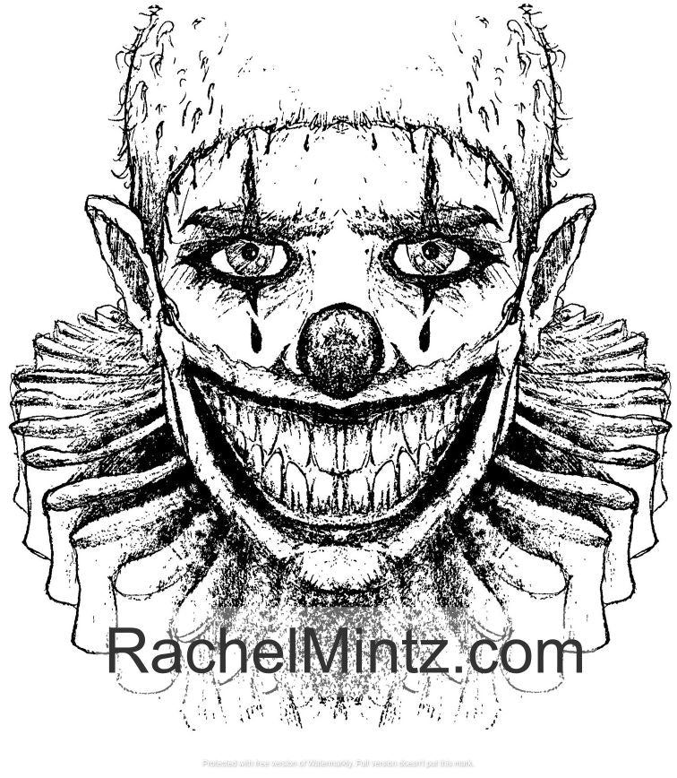 Horror freaks coloring book for adults killer clowns skulls hal â rachel mintz coloring books