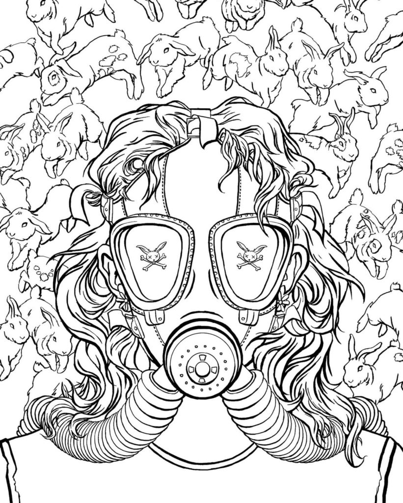 Scary coloring pages for adults free coloring pages