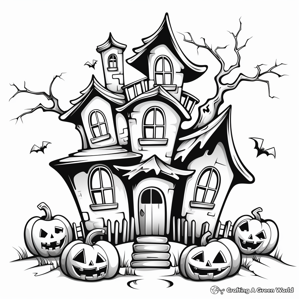 Scary halloween coloring pages