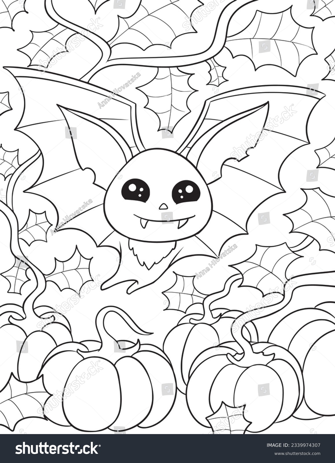 Halloween adult coloring page horror spooky stock vector royalty free