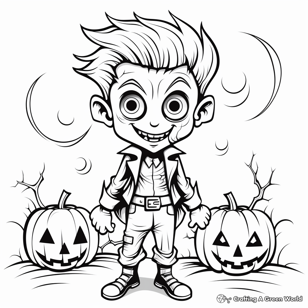 Scary halloween coloring pages