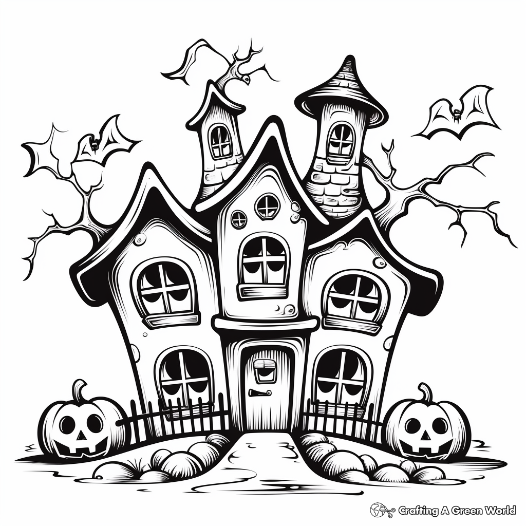 Scary halloween coloring pages