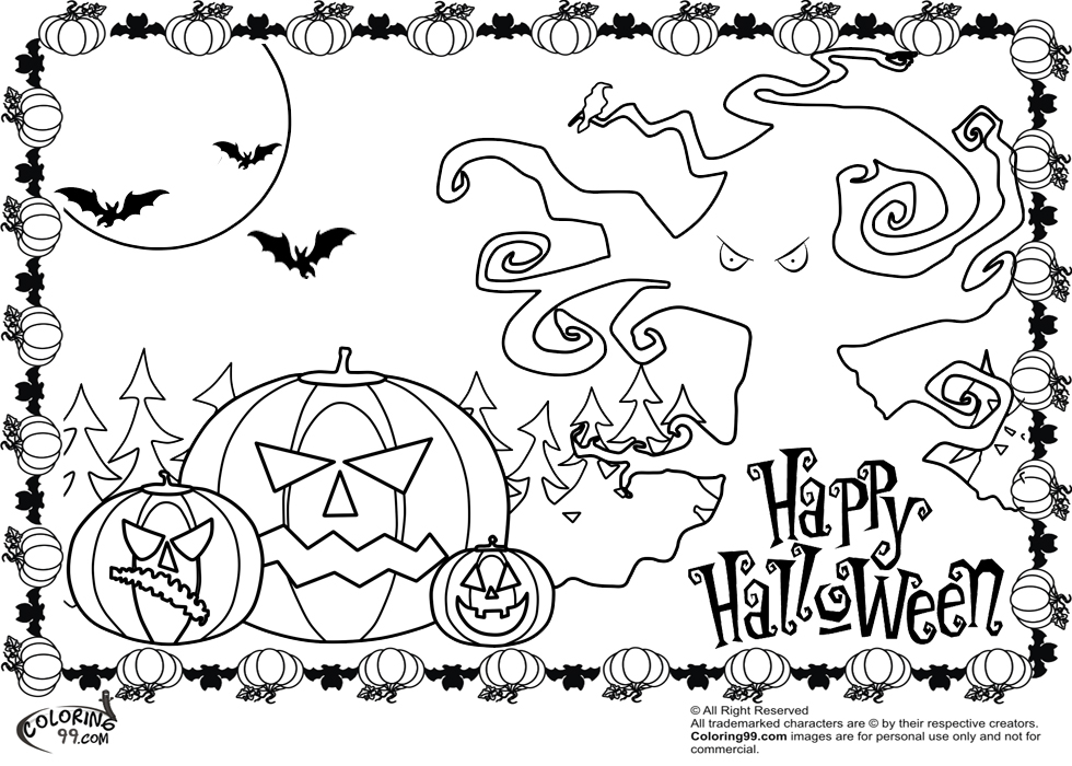 Scary halloween pumpkin coloring pages team colors