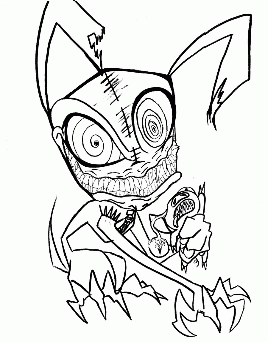 Scary coloring pages