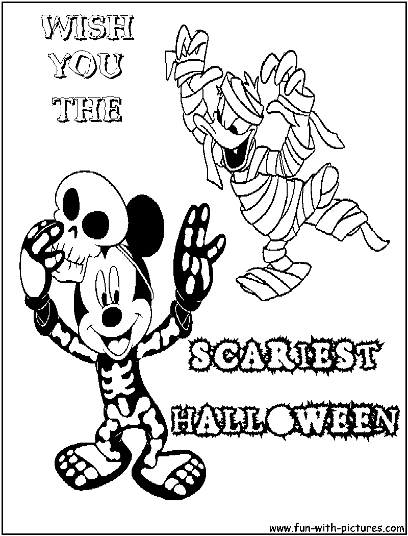 Scary halloween coloring pages