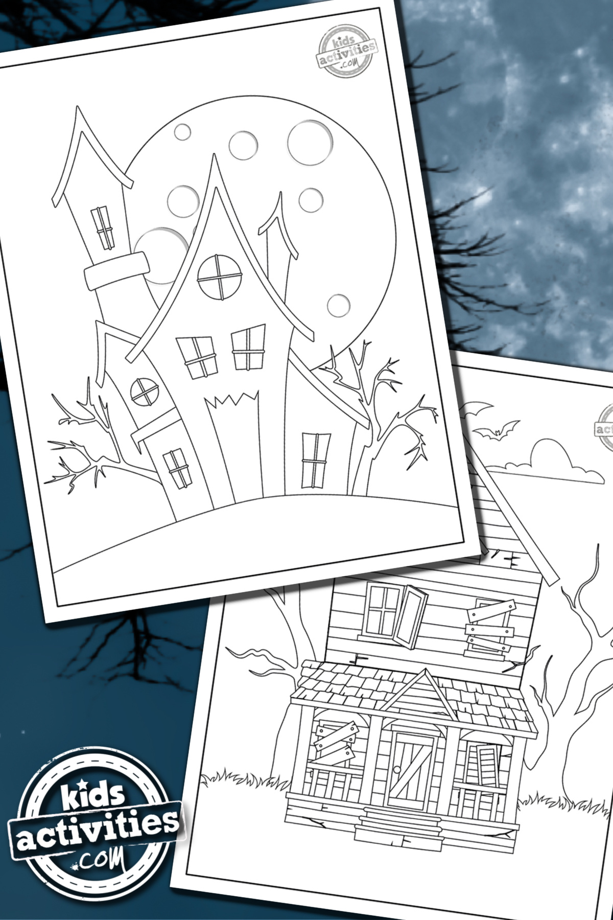 Spooky cute haunted house coloring pages kids activities blog