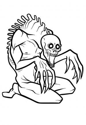 Free printable scary coloring pages for adults and kids