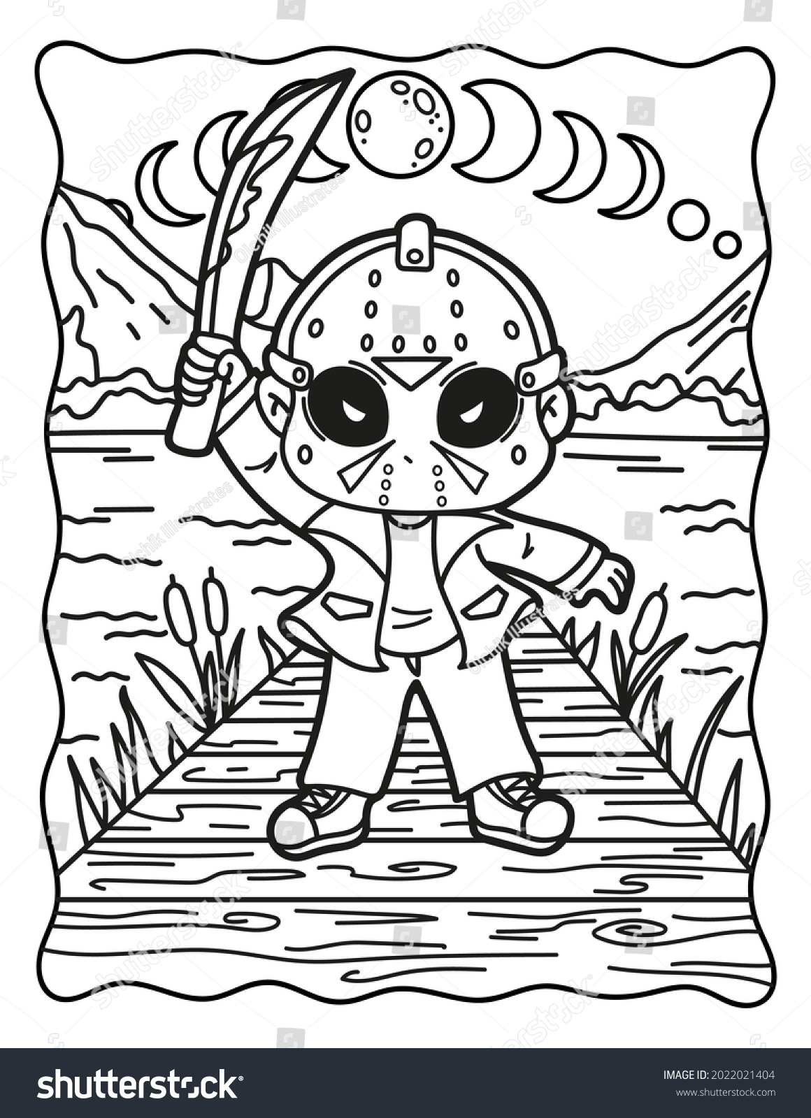 Horror coloring book photos and images
