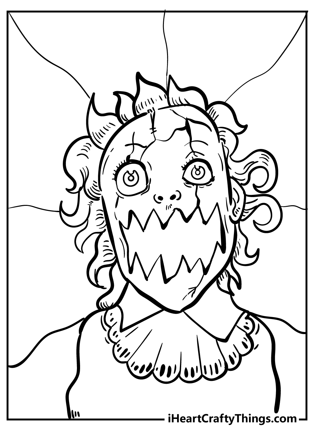 Creepy coloring pages free printables