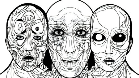 Adult horror coloring pages stock photos and images
