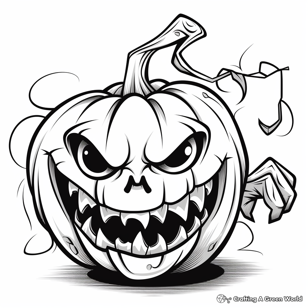 Horror book coloring pages