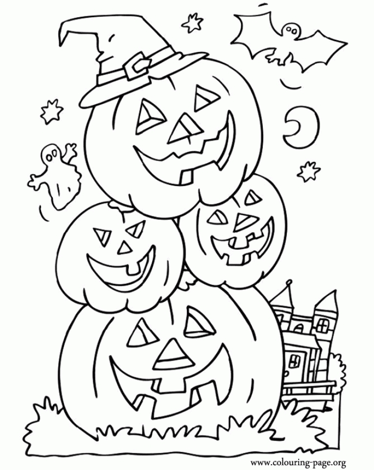 Get this scary pumpkin coloring pages for halloween