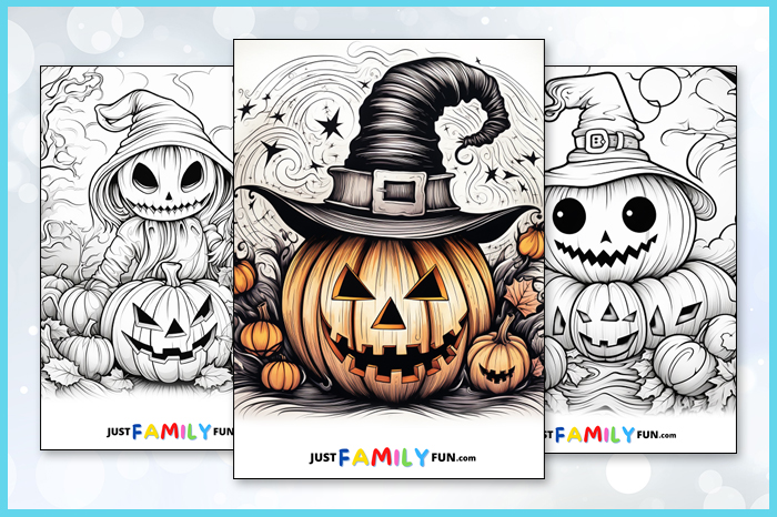 Printable scary pumpkin coloring pages just family fun