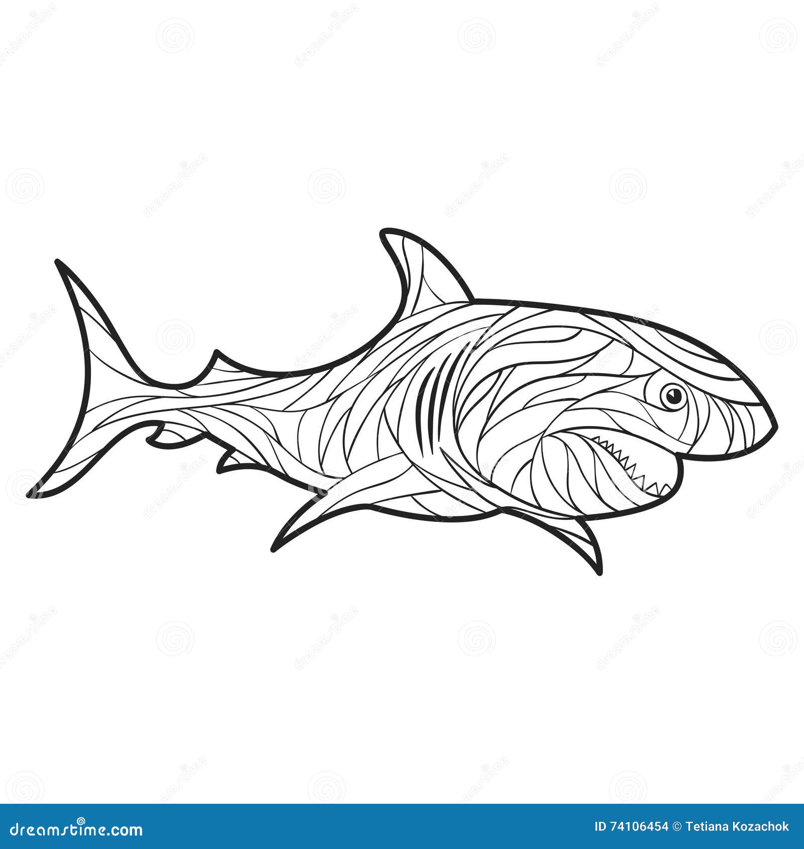 Shark coloring page stock illustrations â shark coloring page stock illustrations vectors clipart