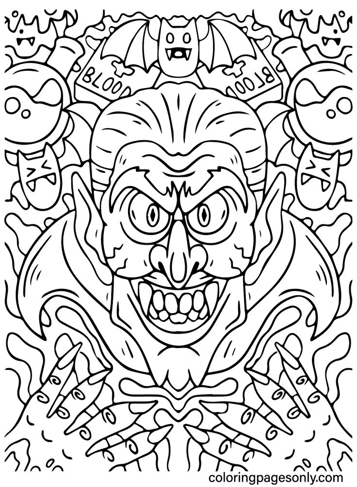 Spooktacular halloween coloring pages