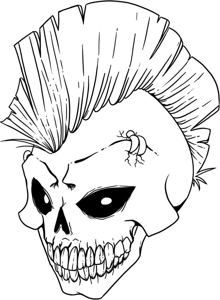 Halloween skeleton coloring pages for kids and adults