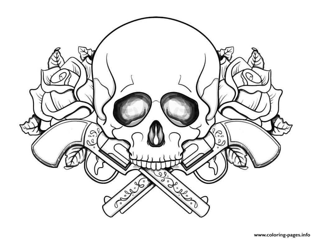 Skull coloring pages printable for free download