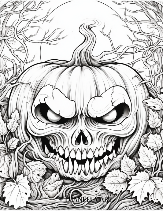 Super scary pumpkin carving instant download pdf letter size â luanella art