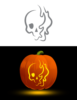 Free printable skull pumpkin stencils