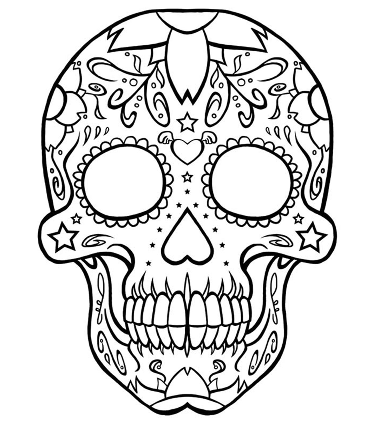 Top skull coloring pages for your little one