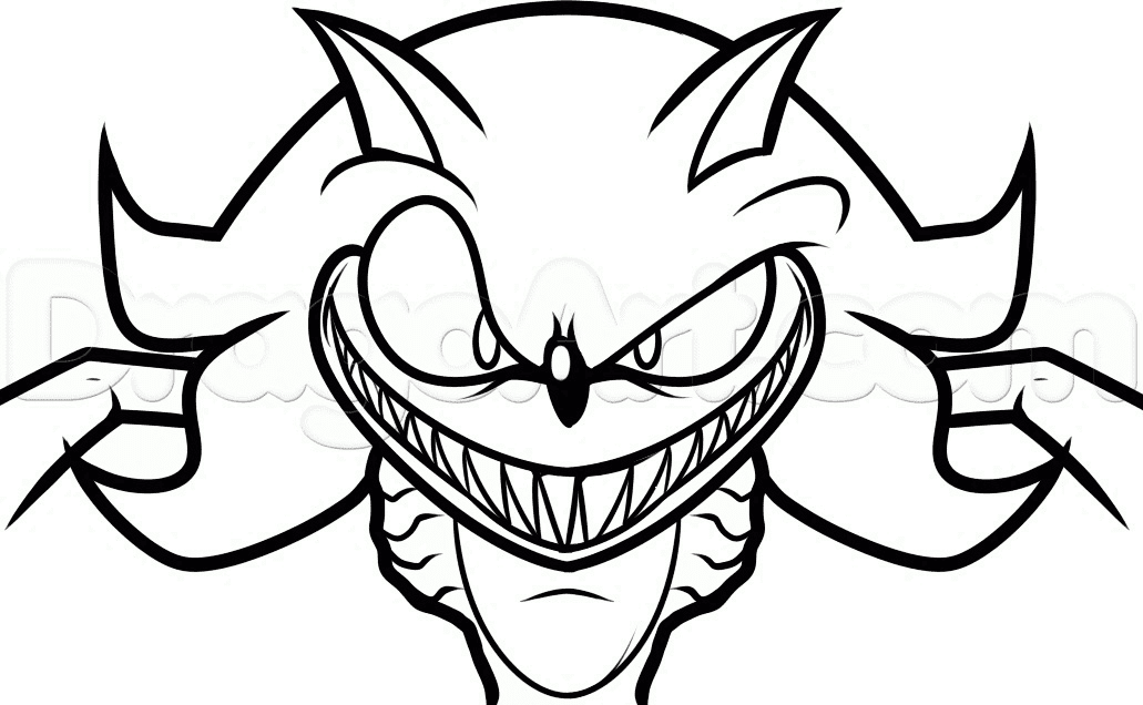 Sonic exe coloring pages