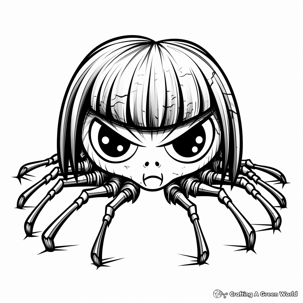 Black widow spider coloring pages