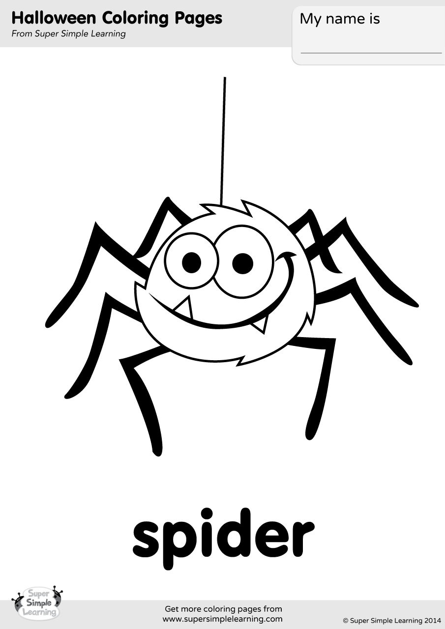 Spider coloring page