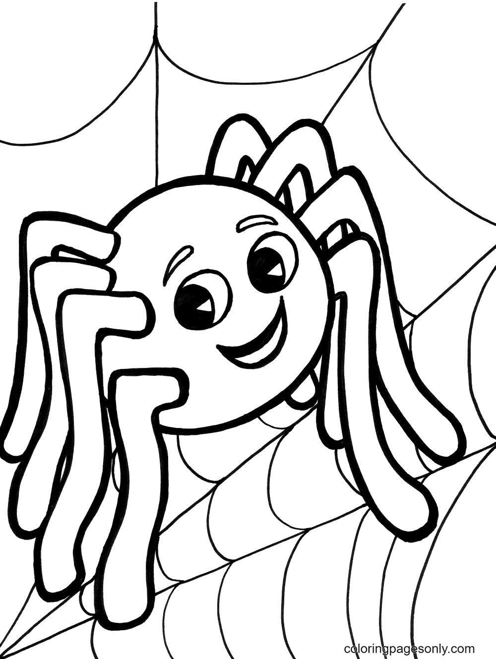 Halloween spider coloring pages