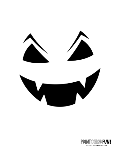 Halloween pumpkin face template stencils for carving jack olanterns the easy way at