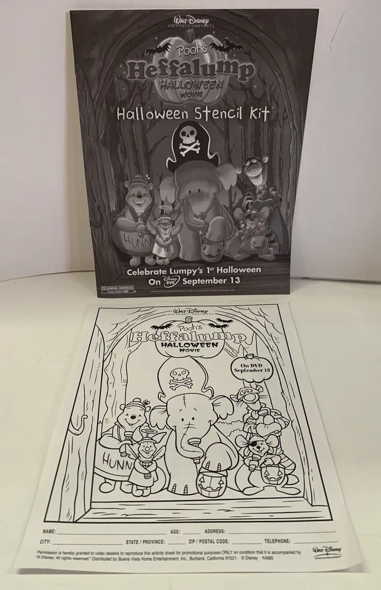 Disney poohs heffalump halloween movie coloring