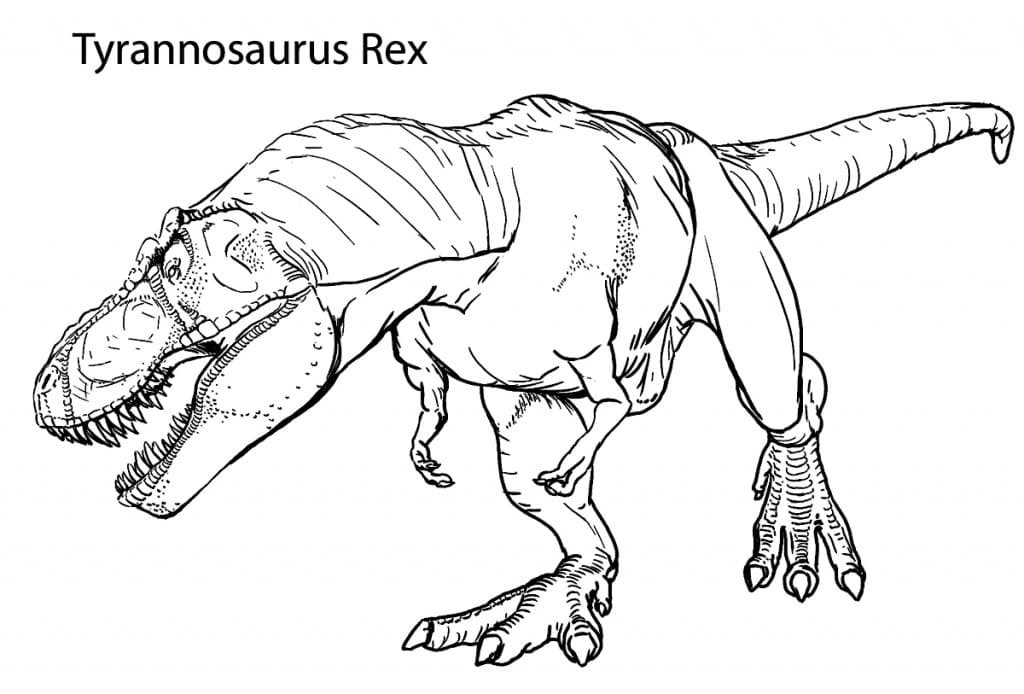 Tyrannosaurus coloring pages â free coloring pages