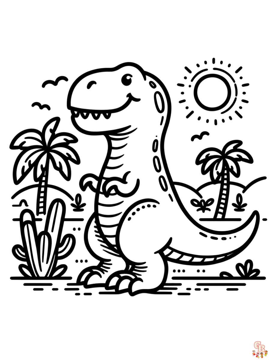 Explore the prehistoric world with free dinosaur coloring pages