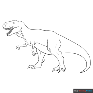 Tyrannosaurus rex coloring page easy drawing guides