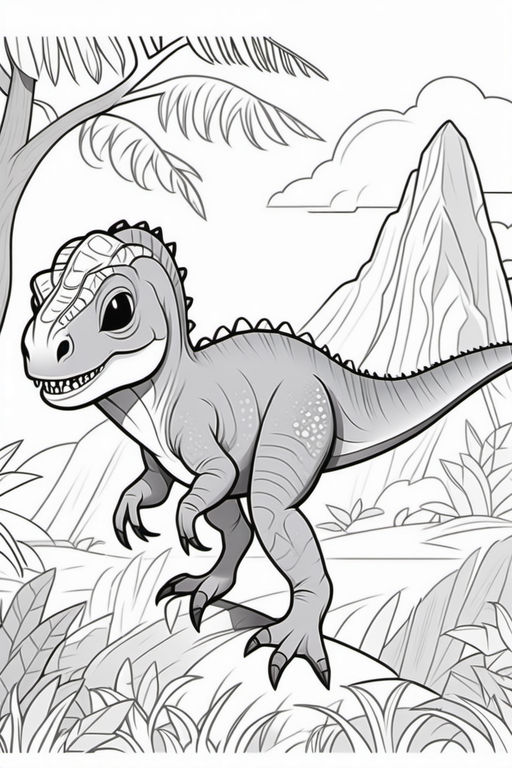 Dinosaurios para colorear animados