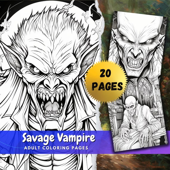 Creepy vampire coloring pages for coloring page halloween dark art therapy