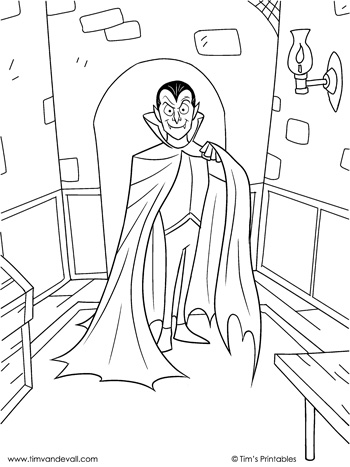 Printable vampire coloring pages â tims printables